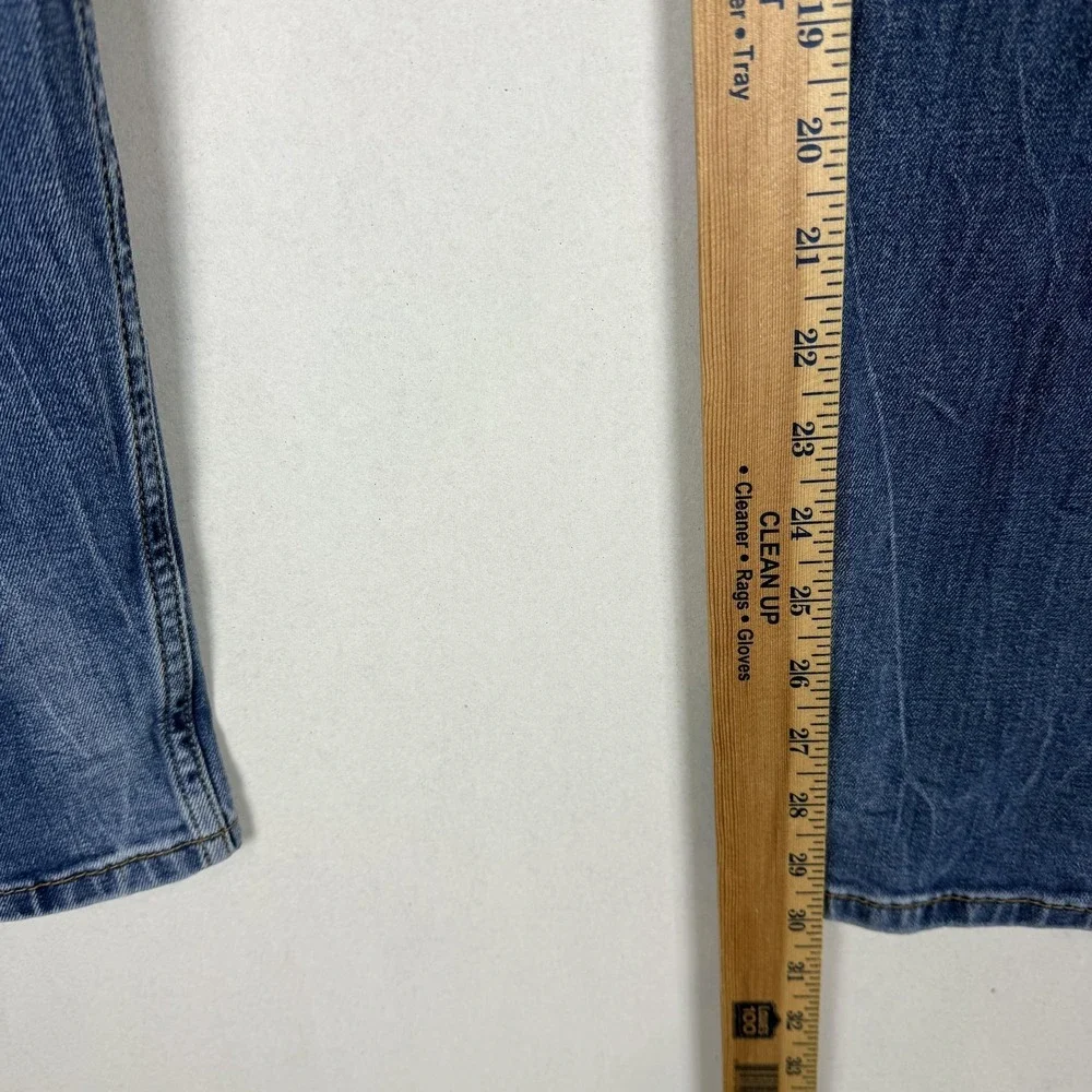 Levi's 507 Jeans Mens 42x32 Blue Medium Wash Straight Stretch WaterLess Denim
